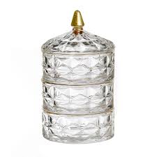 צנצנת 3 קומות זכוכית