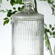 צנצנת+מכסה HEND MADE GLASS