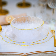 מערכת אוכל 18 חלקים זכוכית גבישי