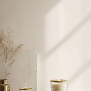 נר ריחני בכלי זכוכית