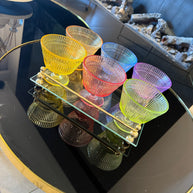 סט גביעי גלידה צבעוניים