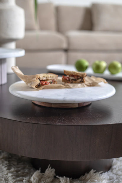 מגש מסתובב ווייט מארבל