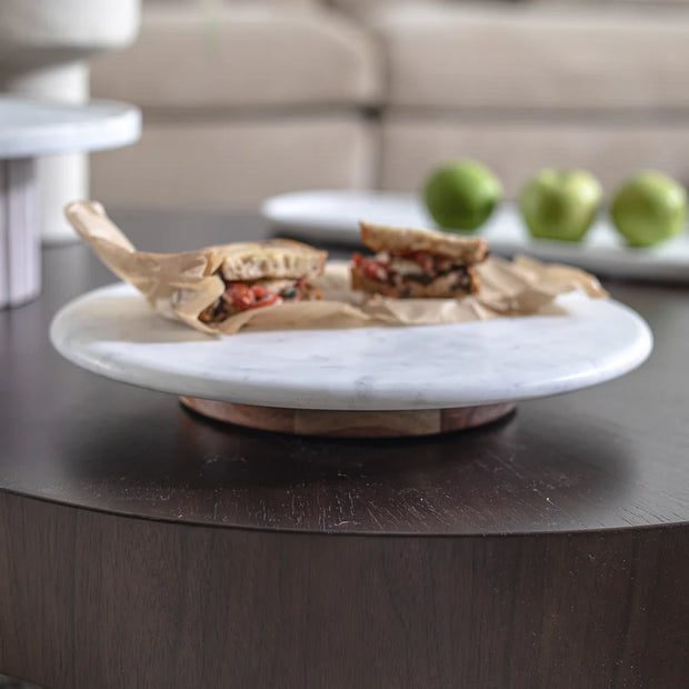 מגש מסתובב ווייט מארבל