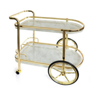 עגלה זהב עם שיש לבן