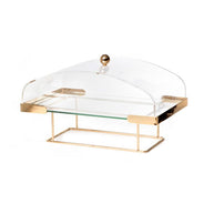 מגש זכוכית מלבני פעמון