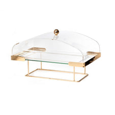 מגש זכוכית מלבני פעמון